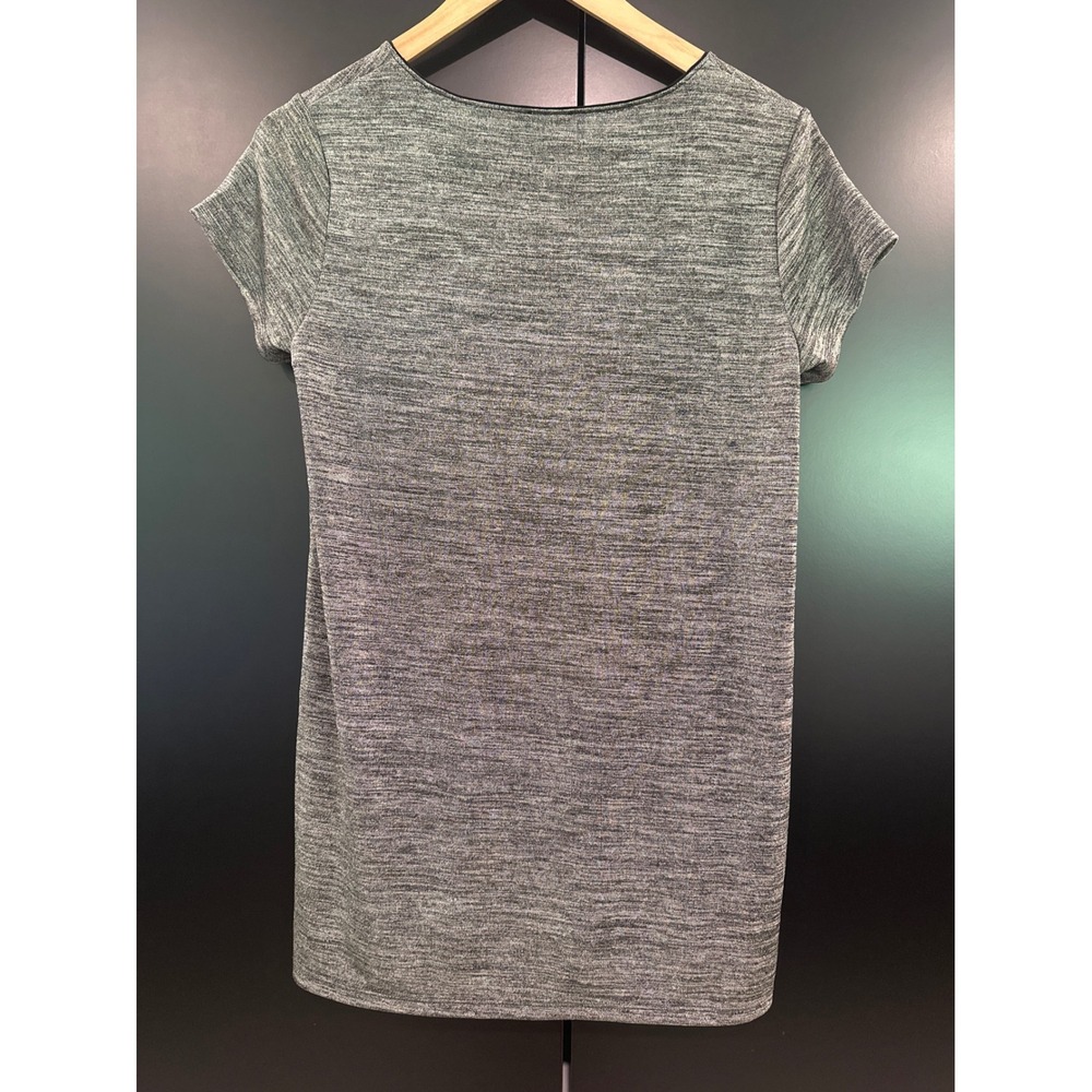 Vince Women Grey Space Dye Metallic Short Sleeve T-Shirt V3282-82385 Small - Picture 2 of 4